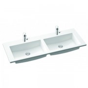 Раковина для ванной Marmorin Hubert 1200 D врезная без крыла литой камень белый P_U_547_05_1200