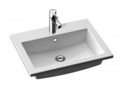 Раковина для ванной Marmorin Hubert 600 врезная без крыла литой камень белый P_U_547_01_0600