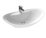 Раковина для ванної Marmorin Lazur накладна без крила литий камінь білий P_U_548_01_0640
