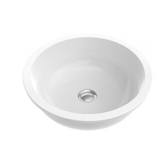 Раковина для ванной Marmorin Lena II врезная круглая литой камень белый P_U_539_02_0458