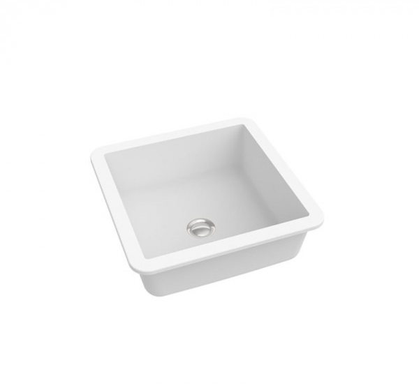 Раковина для ванної Marmorin Lena IV Undermound квадратна литий камінь білий P_U_539_04_0448