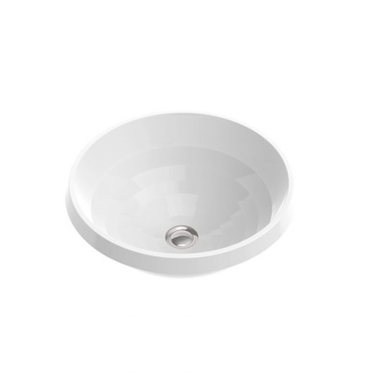 Раковина для ванной Marmorin Lena V врезная круглая литой камень белый P_U_539_05_0465