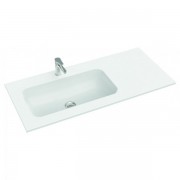 Раковина для ванной Marmorin Mono 1000 L врезная с крылом справа литой камень белый P_U_595_06_1000