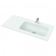 Раковина для ванной Marmorin Mono 1000 R врезная с крылом слева литой камень белый P_U_595_07_1000