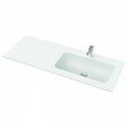 Раковина для ванной Marmorin Mono 1200 R врезная с крылом слева литой камень белый P_U_595_09_1200