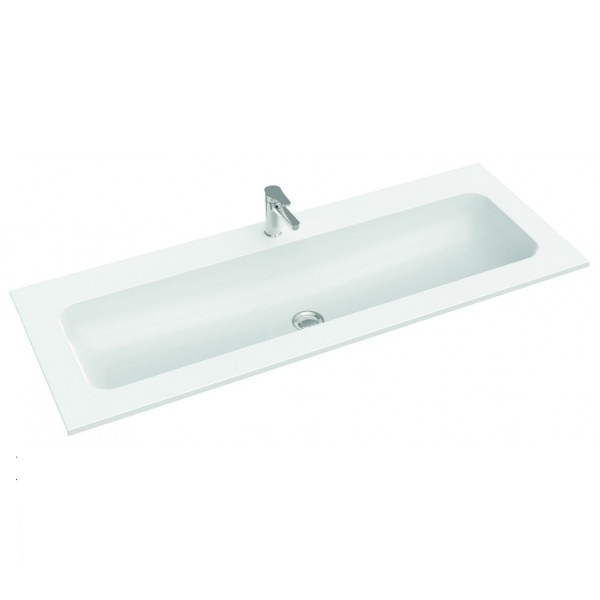 Раковина для ванної Marmorin Mono 1200 врізна без крила литий камінь білий P_U_595_04_1200