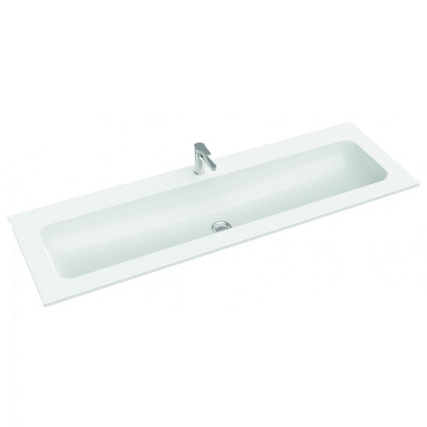 Раковина для ванної Marmorin Mono 1400 врізна без крила литий камінь білий P_U_595_05_1400