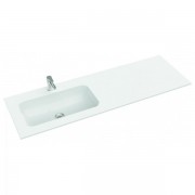 Раковина для ванной Marmorin Mono 1400 L врезная с крылом справа литой камень белый P_U_595_10_1400