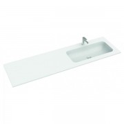 Раковина для ванной Marmorin Mono 1600 R врезная с крылом слева литой камень белый P_U_595_01_1600