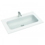 Раковина для ванной Marmorin Mono 800 врезная без крыла литой камень белый P_U_595_02_0800