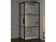 Душевой уголок Riho Grid GB203 110x80 см черный матовый/прозрачное стекло GB2110080