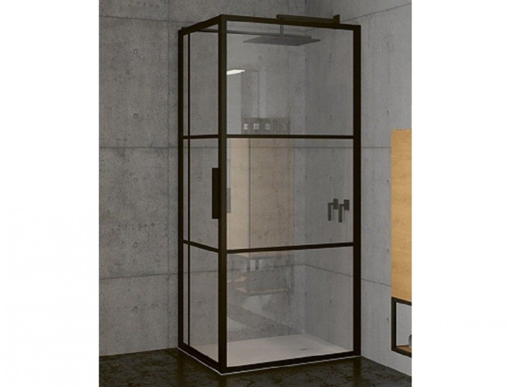 Душевой уголок Riho Grid GB203 120x80 см черный матовый/прозрачное стекло GB2120080