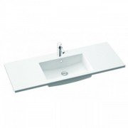 Раковина для ванної Marmorin Hubert 1200 врізна з крилом литий камінь білий P_U_547_04_1200