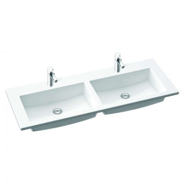 Раковина для ванної Marmorin Hubert 1200 D врізна без крила литий камінь білий P_U_547_05_1200