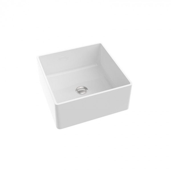 Раковина для ванной Marmorin Lena III накладная квадратная литой камень белый P_U_539_03_0420