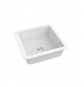 Раковина для ванної Marmorin Lena IV Inset врізна квадратна литий камінь білий P_U_539_07_0448