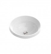 Раковина для ванної Marmorin Lena V врізна кругла литий камінь білий P_U_539_05_0465