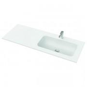 Раковина для ванной Marmorin Mono 1200 R врезная с крылом слева литой камень белый P_U_595_09_1200