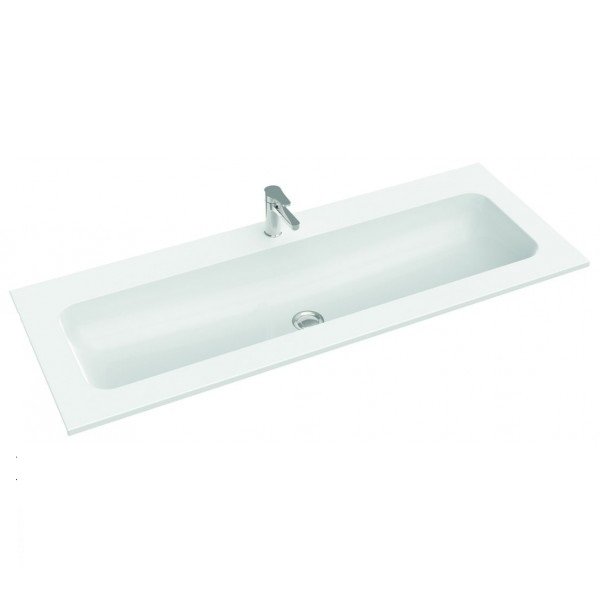 Раковина для ванної Marmorin Mono 1200 врізна без крила литий камінь білий P_U_595_04_1200