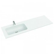 Раковина для ванної Marmorin Mono 1400 L врізна з крилом справа литий камінь білий P_U_595_10_1400