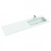 Раковина для ванної Marmorin Mono 1600 R врізна з крилом зліва литий камінь білий P_U_595_01_1600