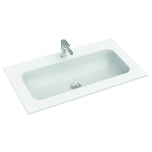 Раковина для ванної Marmorin Mono 800 врізна без крила литий камінь білий P_U_595_02_0800