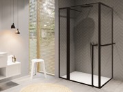 Душевой уголок Riho Lucid GD203 110x90 см черный/прозрачное стекло GD211B090