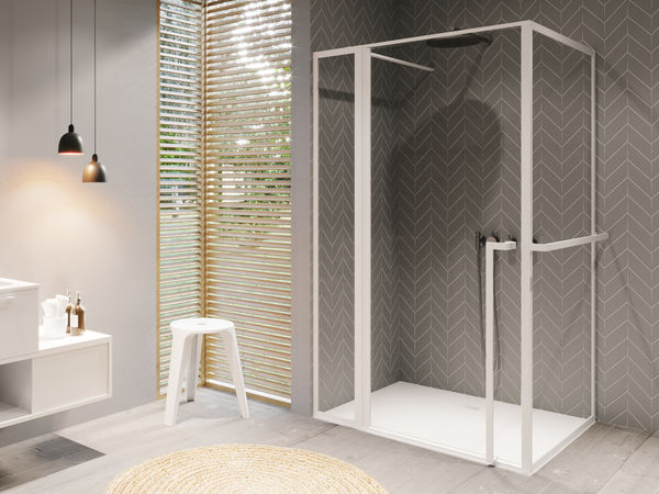 Душовий куточок Riho Lucid GD203 110x90 см білий/прозоре скло GD211W090