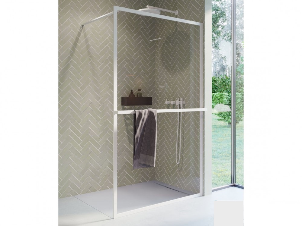 Стенка душевая Riho Lucid GD400 100 см белый/прозрачное стекло GD410W000