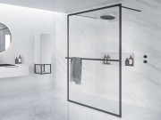 Стенка душевая Riho Lucid GD401 100 см черный/прозрачное стекло GD310B000