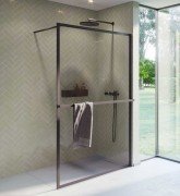 Стенка душевая Riho Lucid GD400 90 см черный/прозрачное стекло GD409B000