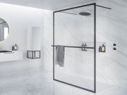 Стенка душевая Riho Lucid GD401 90 см черный/прозрачное стекло GD309B000