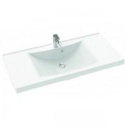 Раковина для ванної Marmorin Moris 1000 врізна з крилом литий камінь білий P_U_550_03_1000