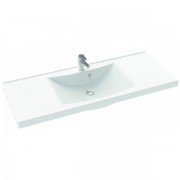 Раковина для ванної Marmorin Moris 1200 врізна з крилом литий камінь білий P_U_550_04_1200