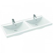 Раковина для ванной Marmorin Moris 1200 D врезная без крыла литой камень белый P_U_550_05_1200