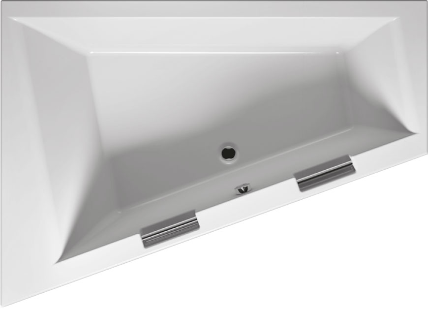 Ванна акриловая Riho Doppio Plug & Play асимметричная 180x130 правая с панелью BD4400500000000