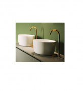 Раковина Riho Oval 38х33 см штучний камінь білий матовий F70100