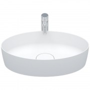 Раковина Riho Thin Oval 58х34,6 см штучний камінь білий матовий F70028