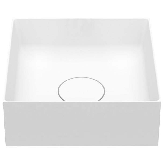 Раковина Riho Thin Square 38х38 см искусственный камень белый матовый F70024