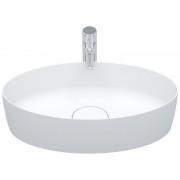 Раковина Riho Thin Oval 58х34,6 см штучний камінь білий матовий F70028