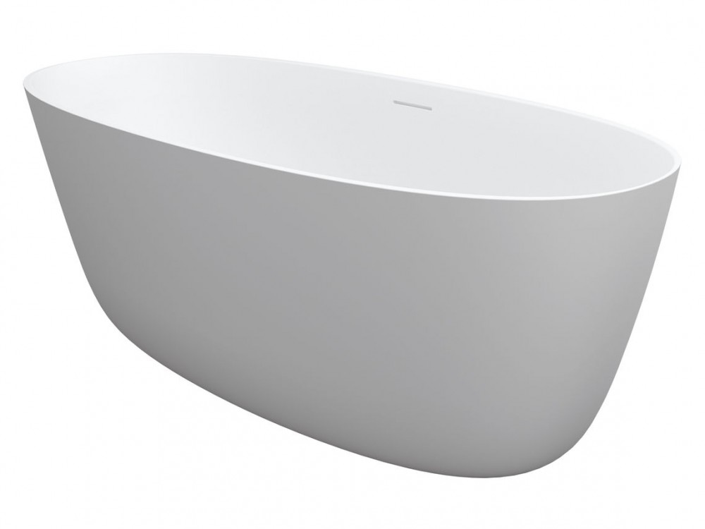 Ванна з штучного каменю Riho Oval 160х72 см білий матовий BS6700500000000