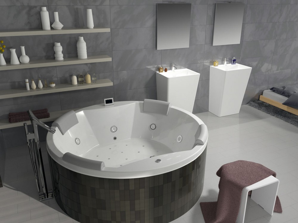 Ванна аеро- і гідромасажна акрилова Riho Carmen Ø180 см білий BZ290055USV1722