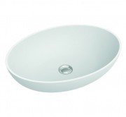 Раковина для ванной Marmorin Birma I накладная без крыла литой камень белый  P_U_604_01_0570