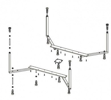 Ножки для ванны Riho Colorado металл POOTSET14