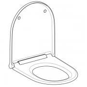 Сидіння з кришкою для унітазу Geberit ONE з мікроліфтом швидкознімне дюропласт глянцевий хром 243.989.21.1