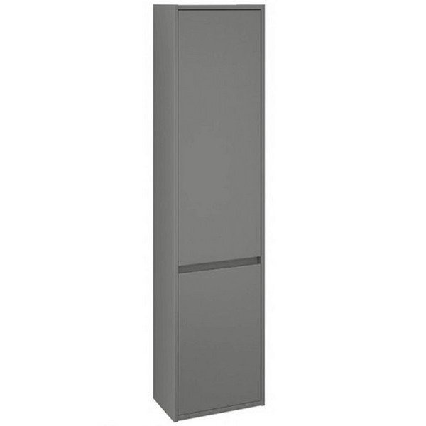 Пенал для ванной Volle Teo подвесной 139х35 см ДСП/МДФ серый глянцевый 15-88-55G