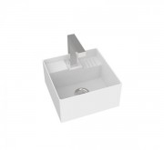Раковина для ванной Marmorin Tantium I накладная без крыла литой камень белый P_U_532_03_0282
