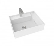 Раковина для ванной Marmorin Tantium II накладная без крыла литой камень белый P_U_532_02_0500