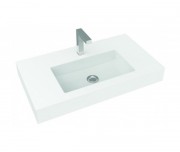 Раковина для ванной Marmorin Zoya 800 накладная без крыла литой камень белый P_U_552_02_0800