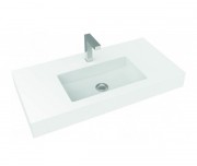 Раковина для ванной Marmorin Zoya 900 накладная с крылом литой камень белый P_U_552_03_0900